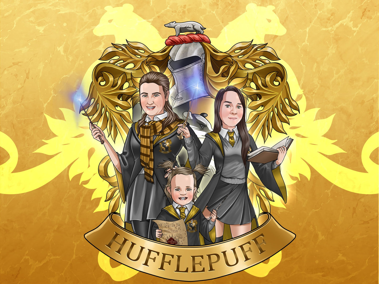 Shoulders Up - Hufflepuff